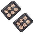 thumbnail image 1 of HYTK Small Baking Sheet Nonstick 9.45 X 7.09 Inch (Inner 7.5x6), 8 Inch Mini Cookie Tray Toaster Conventional Oven Pan No Warp No Rust Magnetic Bakeware for 1 to 2 person 2 Pack, 1 of 7