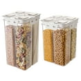 thumbnail image 6 of 2Pcs Grain Storage Jar Under $5! Yannianjz Sealed Grain Storage Jar, Kitchen Rice Bucket, Compartmentalized Food Organizer, for Beans, Cereal, Noodles, Pantry Organizer, Transparent, Stackable, 6 of 9