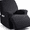Black Gray, variant on TAOCOCO Recliner Chair Slipcovers Stretch Couch Covers for Large Recliner Chair Reclining Protector Covers with Pockets, Brown