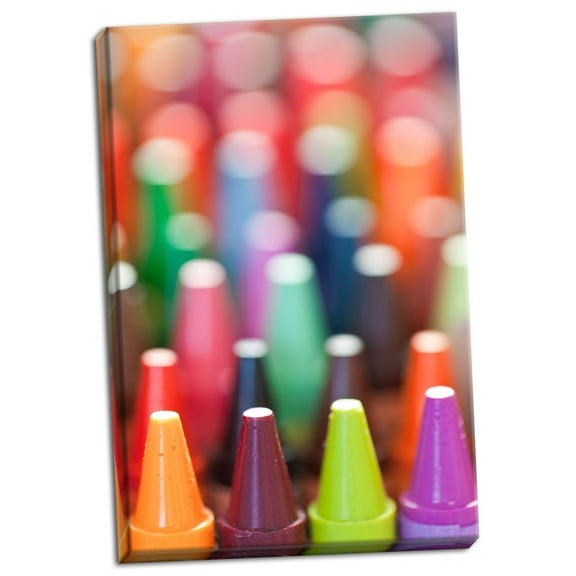 Gango Home Decor Endless Crayons I by Kathy Mahan (Ready to Hang); One 24x36in Hand-Stretched Canvas