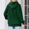 thumbnail image 6 of Oversized Hoodie Women Plain Fleece Hooded Sweatshirt with Pockets Casual Long Sleeve Pullover Sweat Shirts Y2k Tops Green 2XL, 6 of 6