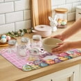thumbnail image 5 of Dish Drying Mat for Kitchen Countertop, Happy Easter Bunny Absorbent Dish Mat Quick Dry Non Slip Draining Mat Kitchen Drying Pad for Dishes, Utensils 16x18 Inch Colorful Egg Floral Pink Plaid, 5 of 9