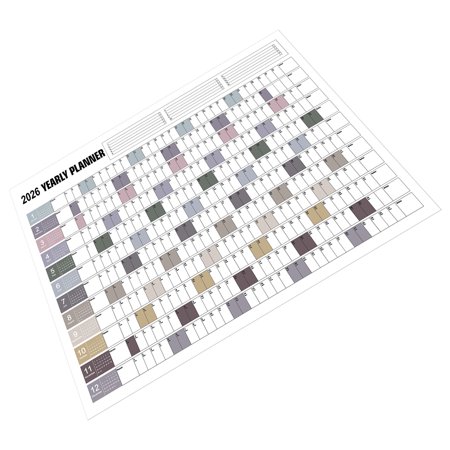 Raindrops 2026 Large Yearly Wall Calendar with Clear Layout, Paper Planner for Home, Office, and Family Organization