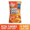 Earth's Best Organic Crispy Sticks Lentil Snack, For Ages 4+, Non-GMO, Pizza Flavored, 0.49 Ounce Bags, 4 Pack