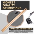 thumbnail image 3 of Drum Practice Pad Deekec de 8 pulgadas, silencioso, de doble cara, con bastones, 3 of 4