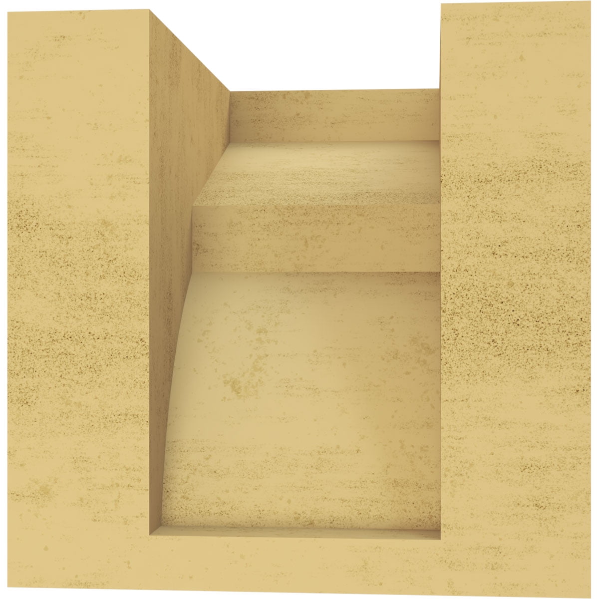 4"W x 4"D x 4"H Wide Monterey Rough Cedar Woodgrain TimberThane Corbel, Primed Tan