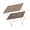 khaki, variant on Double Deck Aluminum Plate Camping Table, Easy to Clean Outdoor Camp Table Foldable Travel Table for Picnics and Hiking