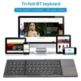 thumbnail image 4 of Teclado Portable Plegable Con El Panel Inalámbrico Touchpad Compatible Diente Polvo para La Tableta Universal Azul, 4 of 6