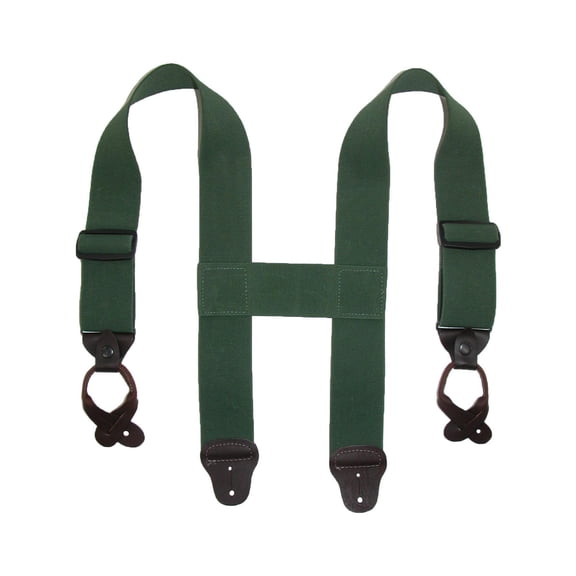 CTM Elastic 2 Inch Wide Button-End Wader Suspenders (Men)