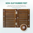 thumbnail image 6 of Smuxee Foldable Teak Wood Bath Mat,Non Slip Bathtub Mat 23.2in*16.2in,Indoor and Outdoor Use, 6 of 8
