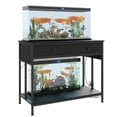thumbnail image 1 of QinaQin Base para pecera de 40 a 50 galones con contacto eléctrico y 2 cajones, soporte metálico de 660 lb para acuario o terrario, 1 of 7