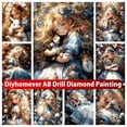 thumbnail image 2 of Pintura de diamantes de dibujos animados de Alice 5D DIY, mosaico de arte bordado, imagen de punto de cruz redondo, Cuadrado completo, regalo de decoración del hogar, 2 of 4