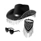 thumbnail image 4 of Cowboy Hat Adultos Adultos COWGIRL HAT FOR MUSIC Festival Conciertos Eventos Favor Negro, 4 of 8