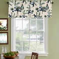 thumbnail image 3 of Blueberry Spring Leaves Curtain Valances for Windows, Kitchen Valance Window Treatments Panel 2 Pack, Beige Botanical Branches Rod Pocket Short Curtains for Bathroom Bedroom 60 x 18 Inch, 3 of 8
