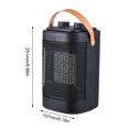 thumbnail image 4 of Mistaha Portable Electric Heater Fan with 70° Oscillation, 3 Heat Settings, 1200W PTC Heating, Anti-Tilt Design, 3s Fast Heating, Desktop/ Floor Standing, Compact Hand Warmer, Black, Mechanical, 4 of 6