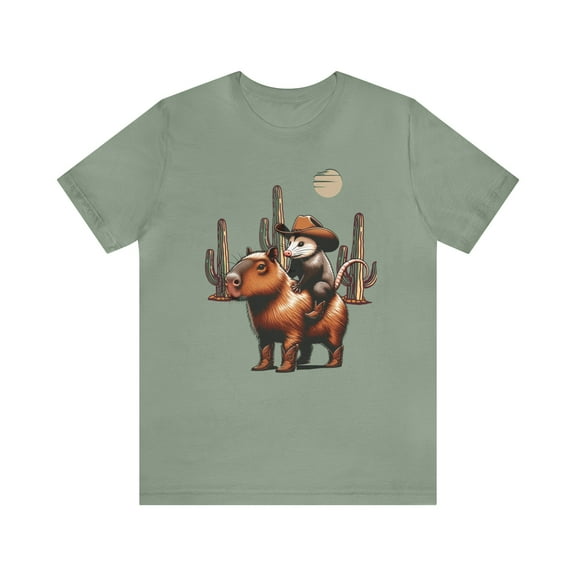 Capybara Opossum Bella & Canvas Unisex Short Sleeve Cotton T-Shirt,XS - 4XL