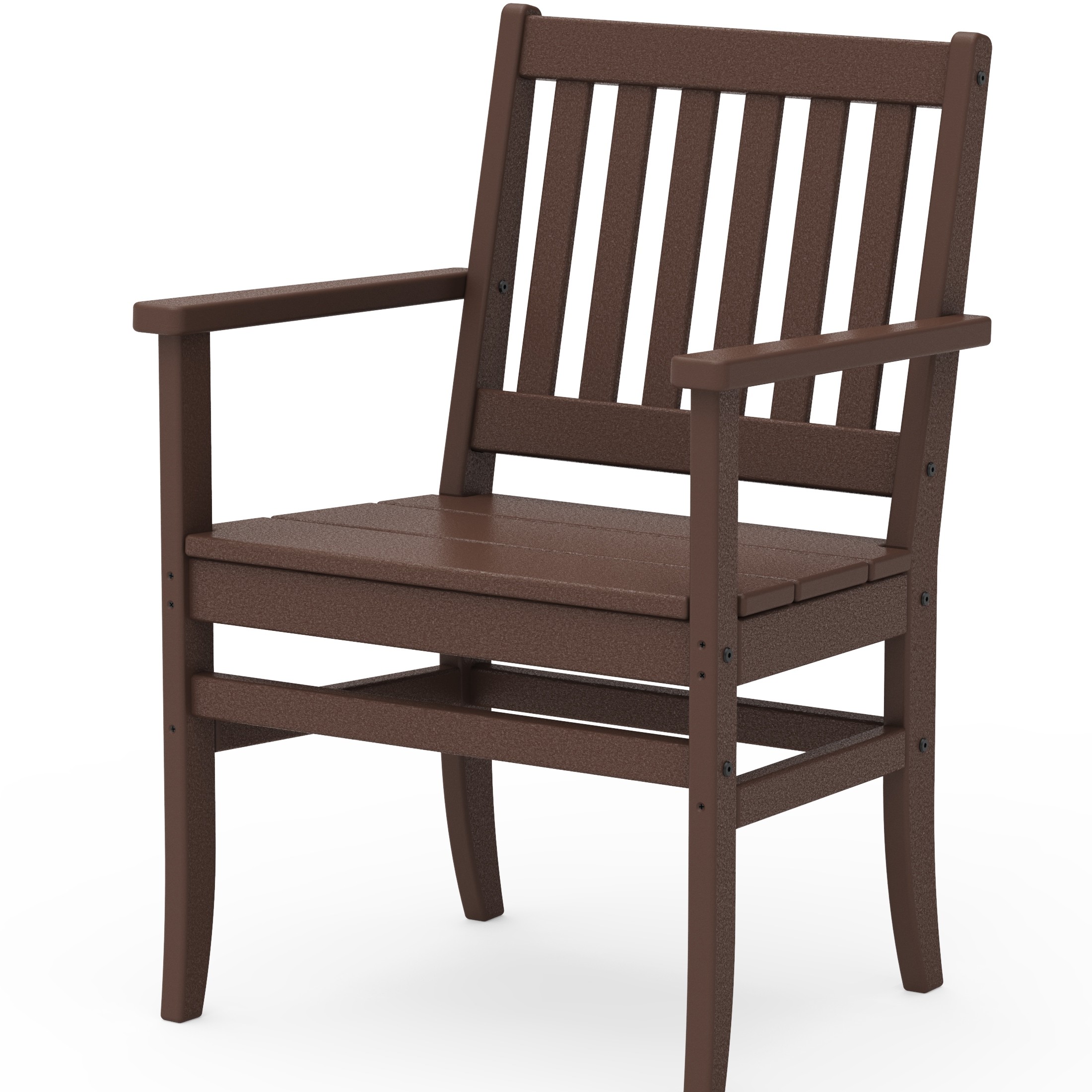Better Homes & Gardens by POLYWOOD Southlake Outdoor Dining Arm Chair (2 Chairs), All-Weather HDPE, Patio Seat, Mahogany