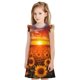 thumbnail image 1 of Balery Sunset Golden Sunflower Field Camisón de princesa para niñas, pijama de algodón con mangas abullonadas, suave y bonito.-X-Large, 1 of 6