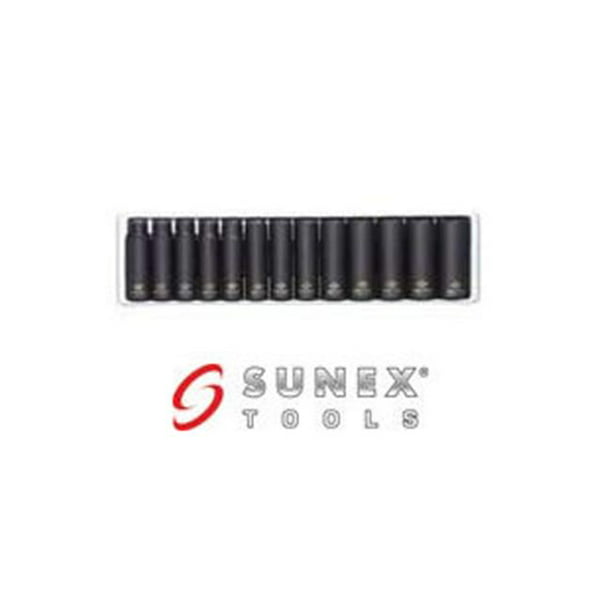 Sunex Tools SU3359 13 Pièces 3/8 et quot; Ensemble de Douilles d'Impact Profondes 7 - 19 Mm