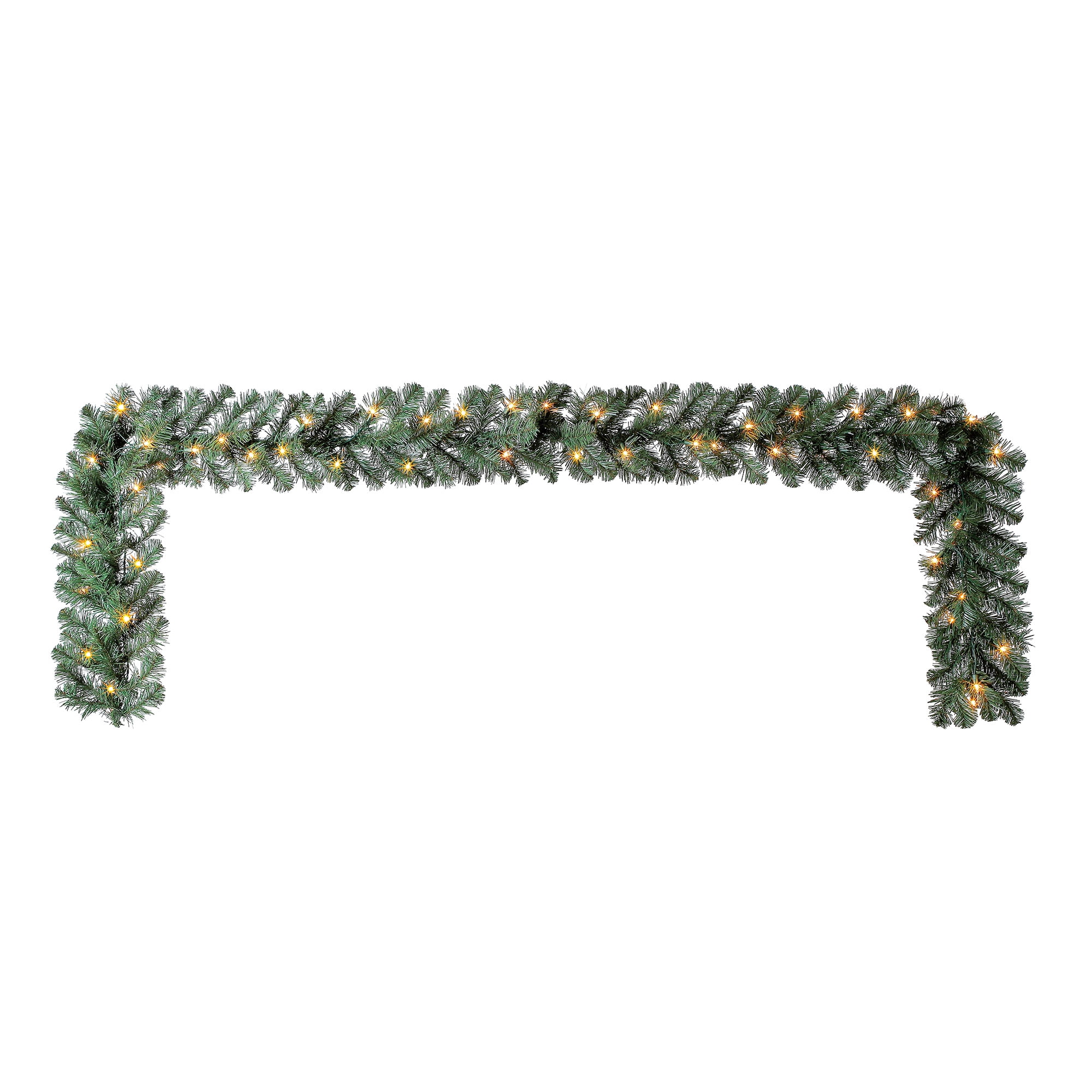 Holiday Time 9' Pre-Lit Napa Artificial Christmas Garland, Clear Incandescent Lights