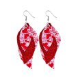 thumbnail image 1 of pstuiky Boucles d'Oreilles Saint-Valentin Cœur Lèvres Rouges Double Face Boucles d'Oreilles Imprimées en Vente, 1 of 1