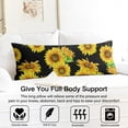 thumbnail image 3 of Boho Sunflower Body Pillow Cover – Soft & Breathable, Hidden Zipper, 20"x54", Vintage Floral Print with Butterflies & Bees – Gift for Side Sleepers, Pregnancy, Farmhouse Decor, 3 of 7