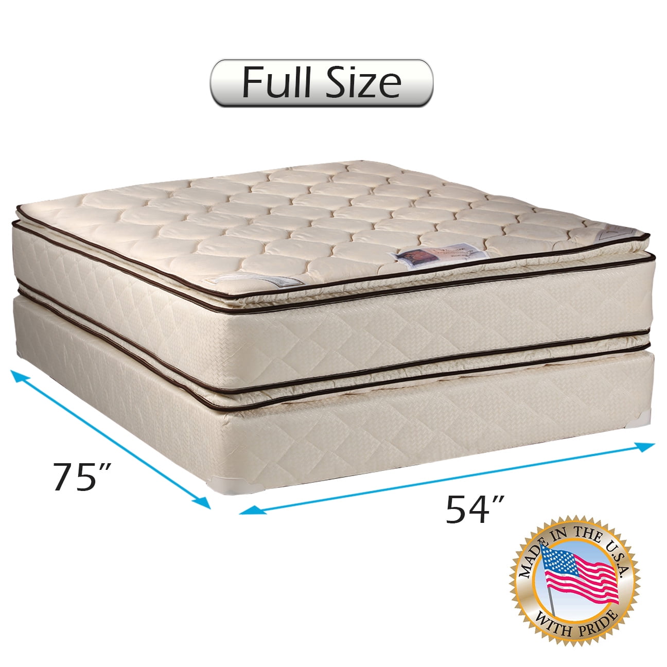 Dream Solutions Coil Comfort Pillow Top 11" Innerspring Mattress and