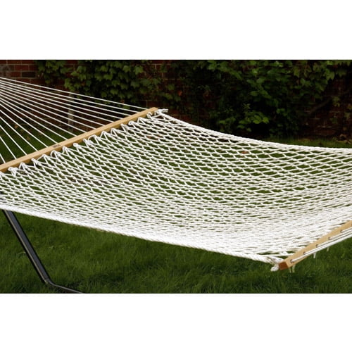 Bliss 2-Person Classic Polyester Rope Hammock, Natural by Bliss Hammocks