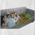 thumbnail image 6 of Cartoon Soft Flannel Fleece Throw Blanket, Composition Farm Animals on Fence Comic Mascots Dog Cow Horse Kids Design, Cozy Plush for Indoor and Outdoor Use, 70" x 90", Multicolor, by Ambesonne, 6 of 6