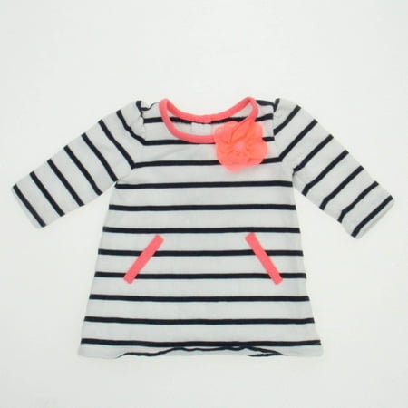 

Pre-owned Gymboree Girls White | Navy | Stripes Long Sleeve Shirt size: 0-3 Months