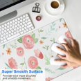thumbnail image 4 of Pink Watercolor Little Flowers Mousepad Gaming Pad Mouse Waterproof No Slip for Office Home Work Gaming Gifts Tables Gaming Rubber Base Mousepad with Stitched Edges 35.4x15.7inches, 4 of 7