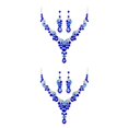 thumbnail image 1 of Collar de aleación Qarigey 3 unids/set elegante de diamantes de imitación nupcial para mujer Azul 2piezas, 1 of 6