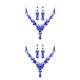 thumbnail image 1 of Collar de aleación Qarigey 3 unids/set elegante de diamantes de imitación nupcial para mujer Azul 2piezas, 1 of 6