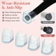 thumbnail image 4 of 5 pares de protectores de tacón alto resistentes a la abrasión zapatos antideslizantes cubierta protectora de talón cubiertas de tacón latino para mujer talla L blanco, 4 of 8