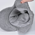 thumbnail image 3 of Winter Beanie with Brim and Ear Flaps, Outdoor Warm Fleece Lined Knit Hat Stocking Caps for Men Women, 3 of 8