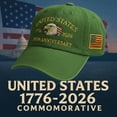 thumbnail image 3 of U.S.A. 250th Anniversary Commemorative Hat, Embroidered Adjustable 250 Anniversary USA Hat, Patriotic Bald Eagle Baseball Cap, 3 of 6