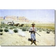 thumbnail image 1 of Ceramic Tile Mural-Henry Farny Western Shower Tile Mural 13. 48" w x 32" h using (24) 8 x 8 ceramic tiles, 1 of 3