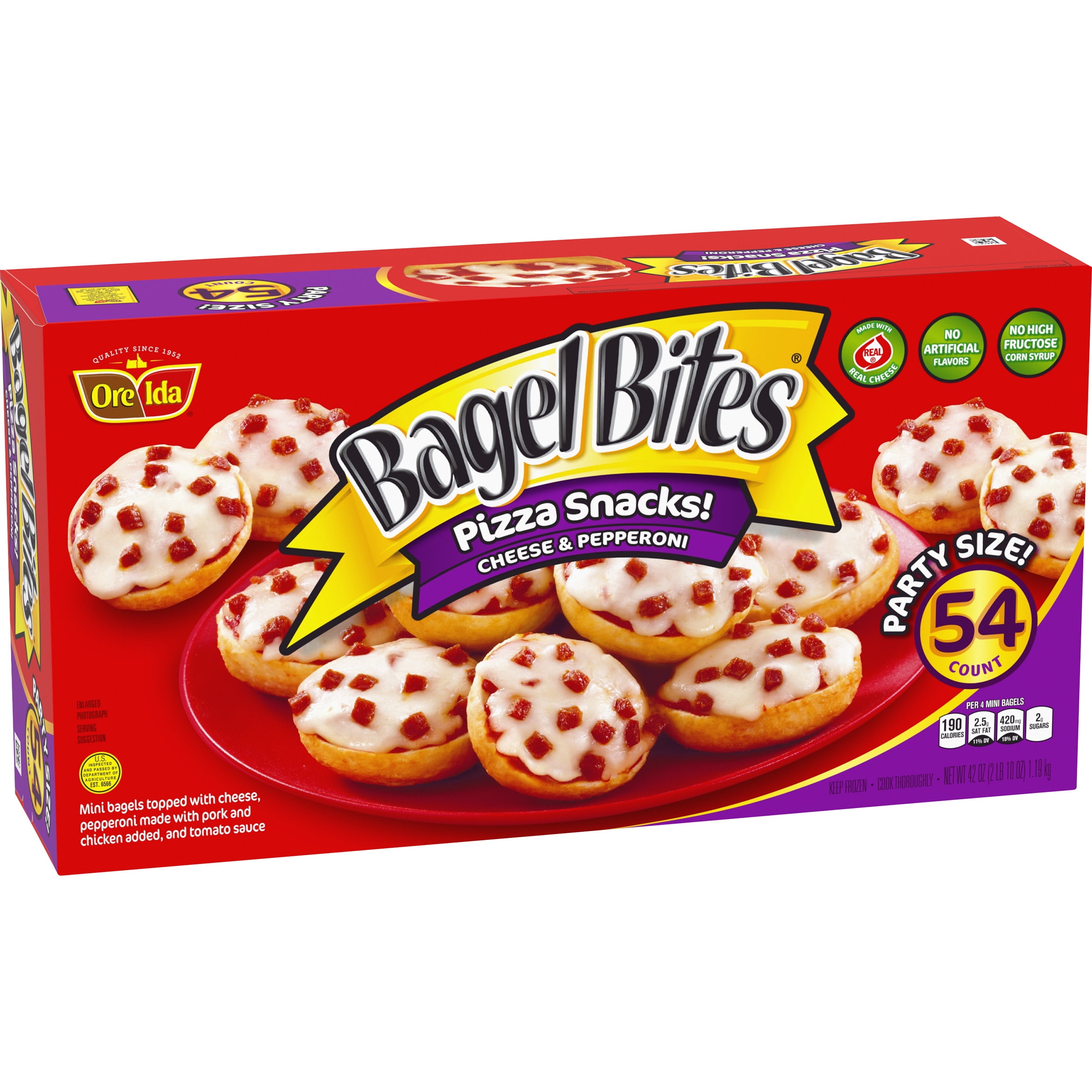Bagel Bites Cheese Pepperoni Mini Bagel Pizza Snacks 54 Ct Box Walmart Com Walmart Com