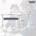 thumbnail image 7 of Standing Desk Converter Computer Workstation Height Adjustable Desk Large Desktop Stand Up Desk Ergotron Laptop Sit-Stand Desk Fit Dual Monitor for Home Office White,48inches, 7 of 7
