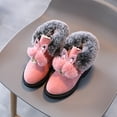 thumbnail image 3 of Quealent Toddler Baby Boys Shoes Boots Walkers Kids Baby Girls Warm and Soft Shoes Princess Shoe Fashion Hairball Cotton Boots Girls Shoes Size 1 Pink 9, 3 of 5