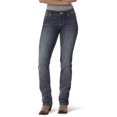 thumbnail image 1 of Wrangler Women's Premium Patch Mae Straight Leg Jean-Sits above Hip, Dark Indigo, 5x30, 1 of 4
