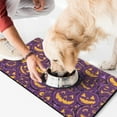thumbnail image 2 of Cartoon Halloween Pumpkin Pet Food Mat Absobing Durable 17x30 Inch Pet Food Mat Pumpkin Spooky Pet Feeding Mat Dog Water Bowl Mat for Messy Drinker, 2 of 7