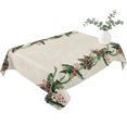thumbnail image 2 of Green Pine Cone Table Cloth Waterproof Tablecloths, Christmas Winter Plants Retro Beige Tablecloth Dining Table Cover for Kitchen Party Tabletop Outdoor, Rectangle Tablecloth 60x84 Inch, 2 of 9