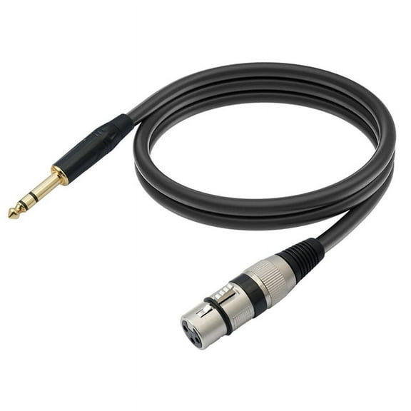 3 Pin Microphone Cable 6.35mm Jack Copper Speaker Mic Size 1/4 Inch XLR Female Microphone Audio Cable