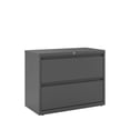 thumbnail image 2 of Hirsh 36-in Wide HL8000 Series Metal 2 Drawer Lateral File Cabinet in Charcoal, 2 of 8