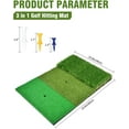 Bcamelys Golf Hitting Mat,3in1 Indoor and Outdoor Swing Practice Mat