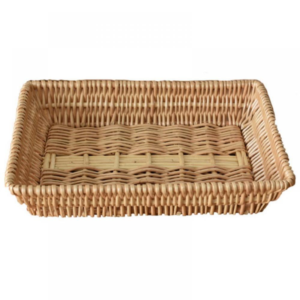 Traditional Rectangle Bread Wicker Basket Christmas Gift Hampers Retail Display 1 Basic House Ltd