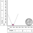 thumbnail image 6 of Gem Stone King 10K White Gold Pink Pendant Necklace for Women | 0.46 Cttw | Gemstone Birthstone | Oval 6X4MM | With 18 inch Chain, 6 of 6