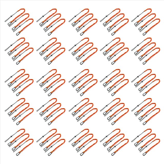 CordóN de Herramientas CordóN de Seguridad de 60 Piezas con MosquetóN, CordóN de Seguridad de AbsorcióN de Impactos CordóN de Seguridad Ajustable para Herramientas de Trabajo