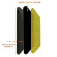 thumbnail image 4 of 12pc Premium Large Size Anti Curling Carpet Tape Rug Gripper – Will Keep Rug In Place & Keep Corners Flat, Advanced With Yellow Capet Tape, Double Sided, Hard Plastic Center, 2X Adhesive, Reusable, 4 of 8